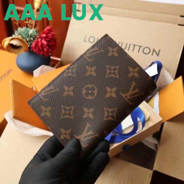 Replica Louis Vuitton LV Unisex Passport Cover Brown Monogram Coated Canvas Cowhide Leather 6