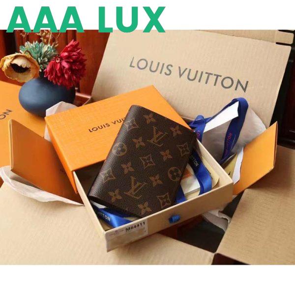 Replica Louis Vuitton LV Unisex Passport Cover Brown Monogram Coated Canvas Cowhide Leather 7