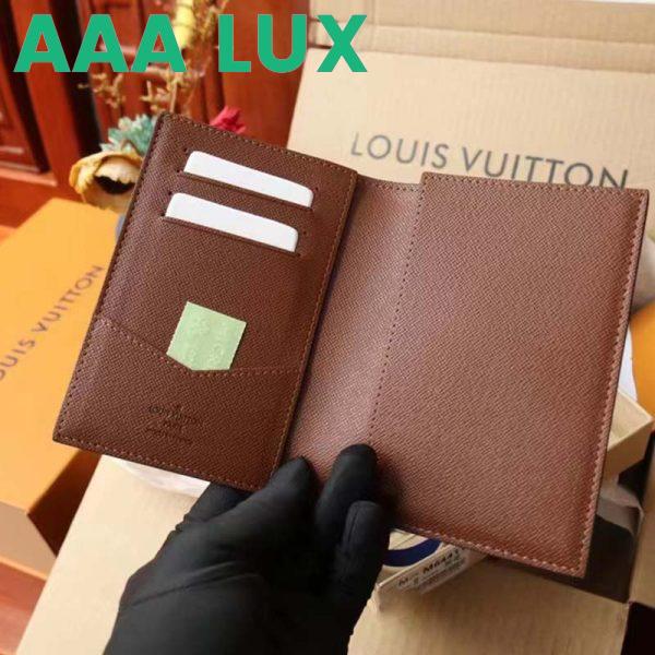 Replica Louis Vuitton LV Unisex Passport Cover Brown Monogram Coated Canvas Cowhide Leather 8