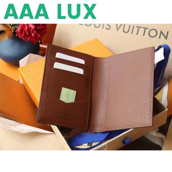 Replica Louis Vuitton LV Unisex Passport Cover Brown Monogram Coated Canvas Cowhide Leather 9