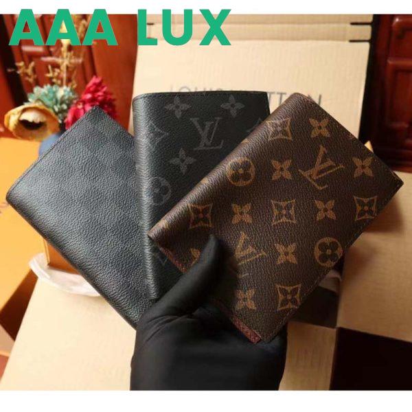 Replica Louis Vuitton LV Unisex Passport Cover Brown Monogram Coated Canvas Cowhide Leather 10