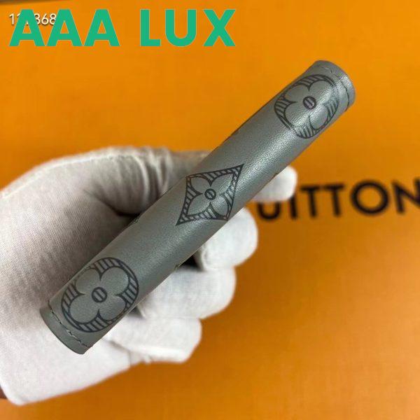 Replica Louis Vuitton LV Unisex Pocket Organizer Anthracite Gray Monogram Shadow Calf Leather 5