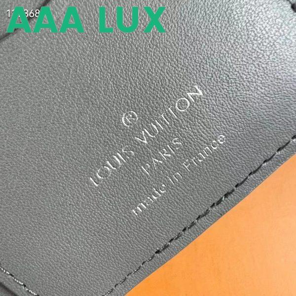 Replica Louis Vuitton LV Unisex Pocket Organizer Anthracite Gray Monogram Shadow Calf Leather 8