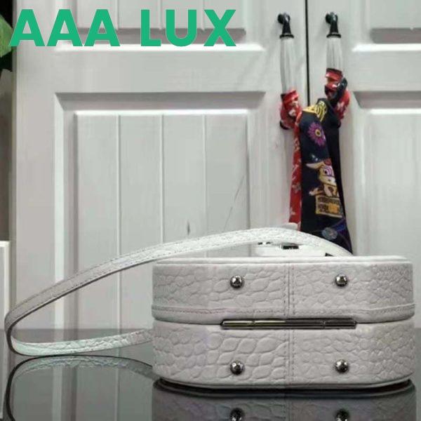 Replica Louis Vuitton LV Unisex Petite Boite Chapeau Latte Matte Alligator Leather 6