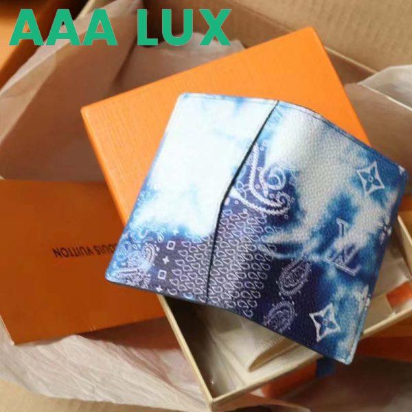 Replica Louis Vuitton LV Unisex Pocket Organizer Blue Cowhide Leather Monogram Motif 4
