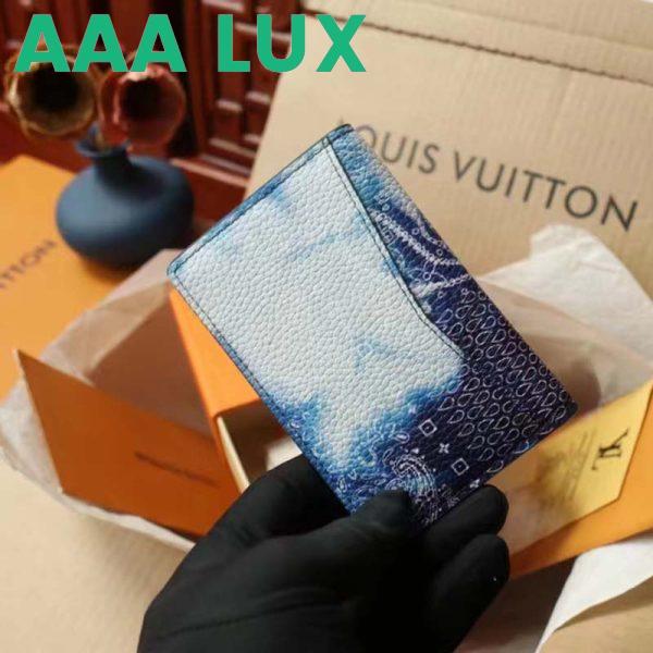 Replica Louis Vuitton LV Unisex Pocket Organizer Blue Cowhide Leather Monogram Motif 7