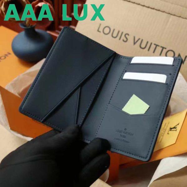Replica Louis Vuitton LV Unisex Pocket Organizer Blue Cowhide Leather Monogram Motif 8