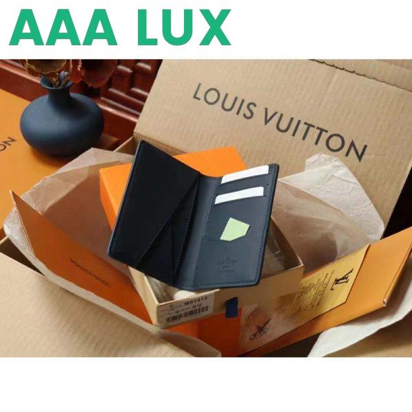 Replica Louis Vuitton LV Unisex Pocket Organizer Blue Cowhide Leather Monogram Motif 10