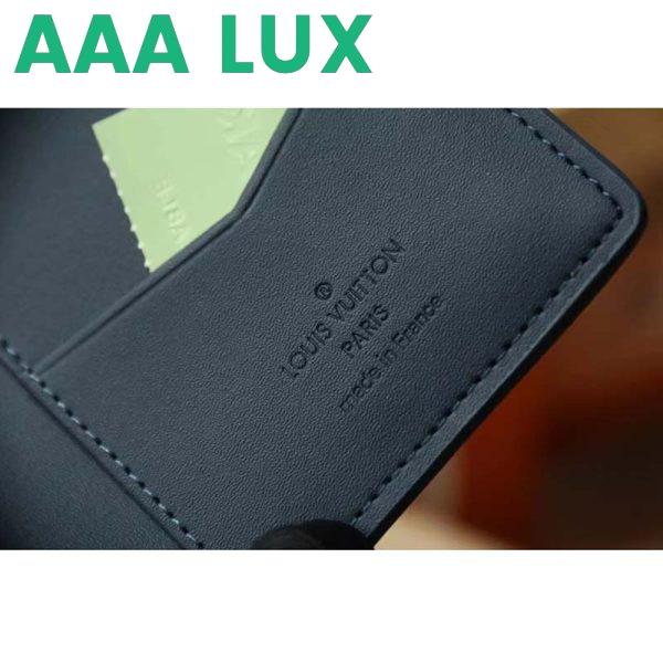 Replica Louis Vuitton LV Unisex Pocket Organizer Blue Cowhide Leather Monogram Motif 11