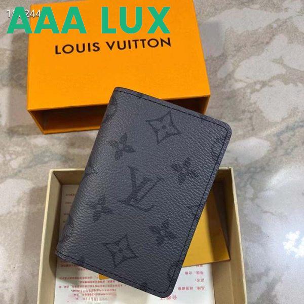 Replica Louis Vuitton LV Unisex Pocket Organizer Coated Canvas Cowhide Leather Lining 3