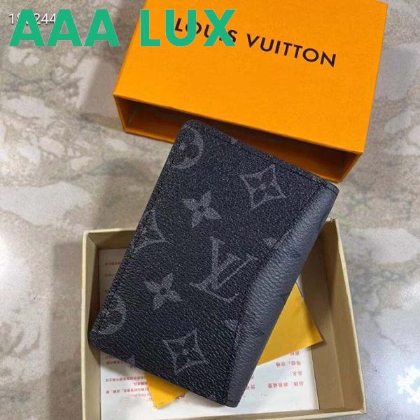 Replica Louis Vuitton LV Unisex Pocket Organizer Coated Canvas Cowhide Leather Lining 4
