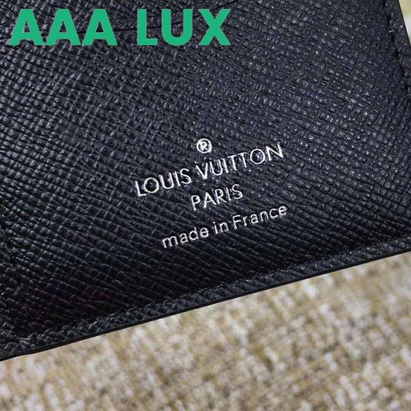 Replica Louis Vuitton LV Unisex Pocket Organizer Taiga Cowhide Leather-Black 8