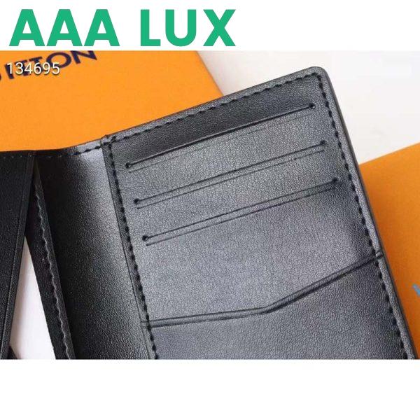 Replica Louis Vuitton LV Unisex Pocket Organizer Wallet Blue Taurillon Cowhide Leather 10