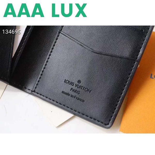 Replica Louis Vuitton LV Unisex Pocket Organizer Wallet Blue Taurillon Cowhide Leather 11