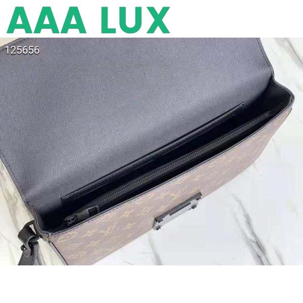 Replica Louis Vuitton LV Unisex S Lock A4 Pouch Monogram Macassar Coated Canvas Epi Leather 6