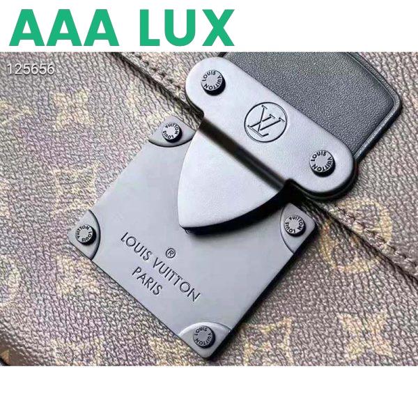 Replica Louis Vuitton LV Unisex S Lock A4 Pouch Monogram Macassar Coated Canvas Epi Leather 8