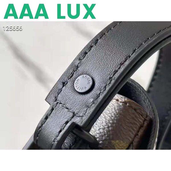 Replica Louis Vuitton LV Unisex S Lock A4 Pouch Monogram Macassar Coated Canvas Epi Leather 10