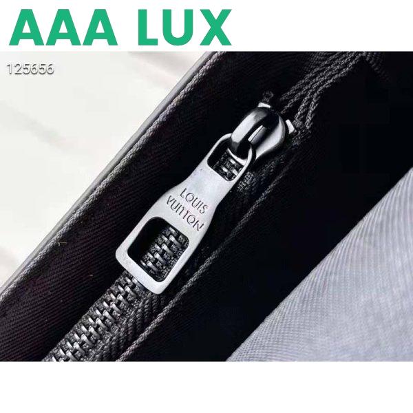 Replica Louis Vuitton LV Unisex S Lock A4 Pouch Monogram Macassar Coated Canvas Epi Leather 11