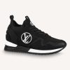 Replica Louis Vuitton LV Unisex Run Away Sneaker Black Mix of Materials Hidden Footbed