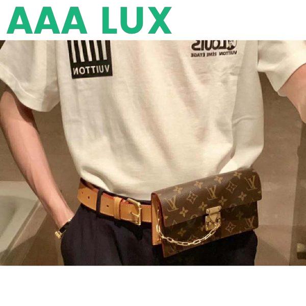 Replica Louis Vuitton LV Unisex S Lock Belt Pouch GM PM MM-Brown 15