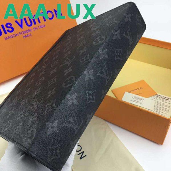 Replica Louis Vuitton LV Unisex Pochette Voyage MM Bag in Monogram Eclipse canvas-Grey 5