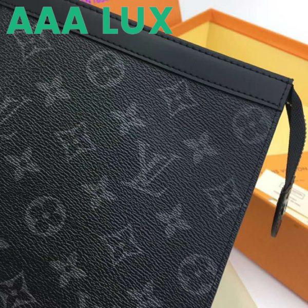 Replica Louis Vuitton LV Unisex Pochette Voyage MM Bag in Monogram Eclipse canvas-Grey 8