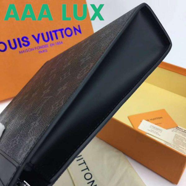 Replica Louis Vuitton LV Unisex Pochette Voyage MM Bag in Monogram Eclipse canvas-Grey 9