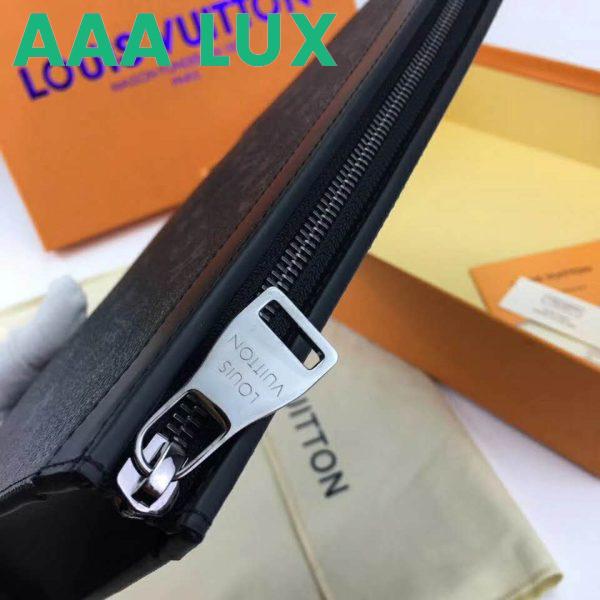 Replica Louis Vuitton LV Unisex Pochette Voyage MM Bag in Monogram Eclipse canvas-Grey 11