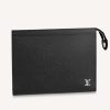Replica Louis Vuitton LV Unisex Pochette Voyage MM Bag Taiga Leather 11