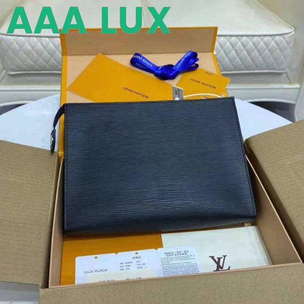 Replica Louis Vuitton LV Unisex Pochette Voyage MM Taiga Leather Zip Closing System 4