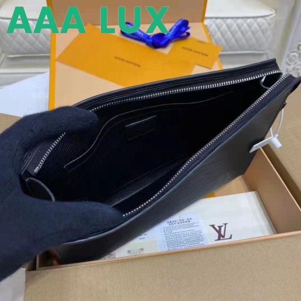 Replica Louis Vuitton LV Unisex Pochette Voyage MM Taiga Leather Zip Closing System 6