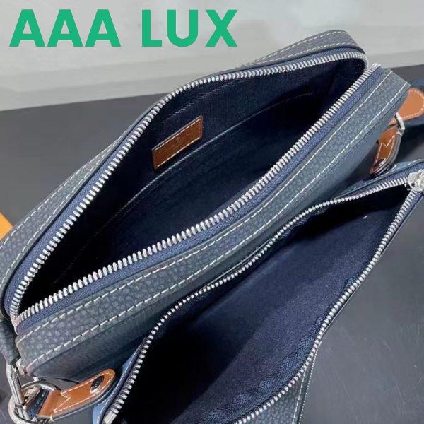 Replica Louis Vuitton LV Unisex Trio Messenger Bag Blue Navy Cowhide Leather 6