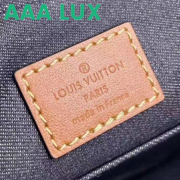 Replica Louis Vuitton LV Unisex Trio Messenger Bag Blue Navy Cowhide Leather 11