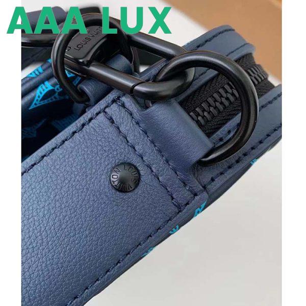Replica Louis Vuitton LV Unisex Trio Messenger Navy River Blue Calf Leather Textile Lining 13