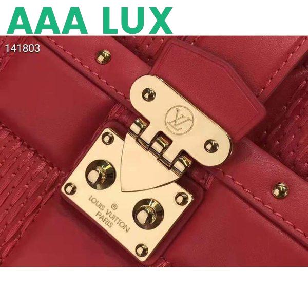 Replica Louis Vuitton LV Unisex Troca PM Handbag Pink Damier Quilt Lambskin Calfskin 7