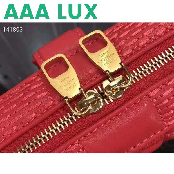 Replica Louis Vuitton LV Unisex Troca PM Handbag Pink Damier Quilt Lambskin Calfskin 8