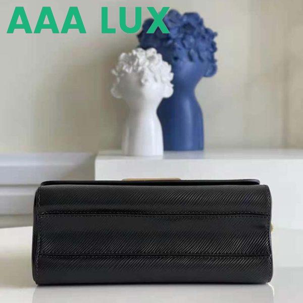 Replica Louis Vuitton LV Unisex Twist MM Handbag Black Epi Grained Leather 5