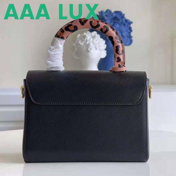 Replica Louis Vuitton LV Unisex Twist MM Handbag Black Epi Grained Leather 6