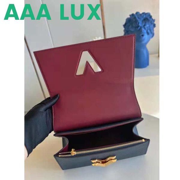 Replica Louis Vuitton LV Unisex Twist One Handle PM Handbag Black Taurillon Leather 8
