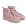 Replica Louis Vuitton LV Women Stellar Sneaker Boot in Soft Pink Calfskin Leather