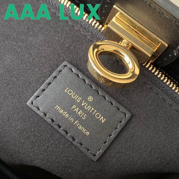 Replica Louis Vuitton LV Women On My Side PM Tote Bag Black Monogram Coated Canvas Calf Leather 12