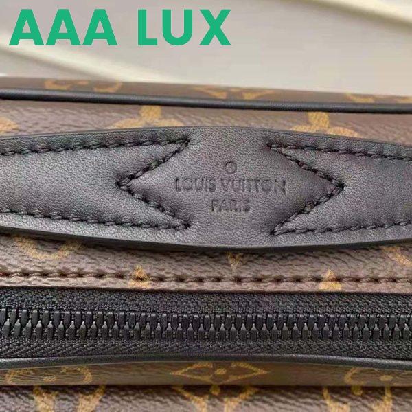 Replica Louis Vuitton LV Unisex S Lock Messenger in Brown Monogram Macassar Coated Canvas 10