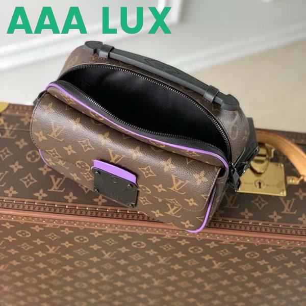 Replica Louis Vuitton LV Unisex S Lock Sling Bag Purple Monogram Macassar Coated Canvas 7