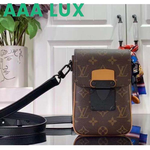 Replica Louis Vuitton LV Unisex S-Lock Vertical Wearable Wallet Radiant Sun Monogram Macassar Coated Canvas 3