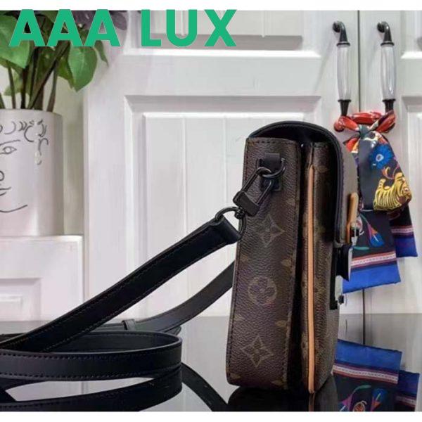 Replica Louis Vuitton LV Unisex S-Lock Vertical Wearable Wallet Radiant Sun Monogram Macassar Coated Canvas 5