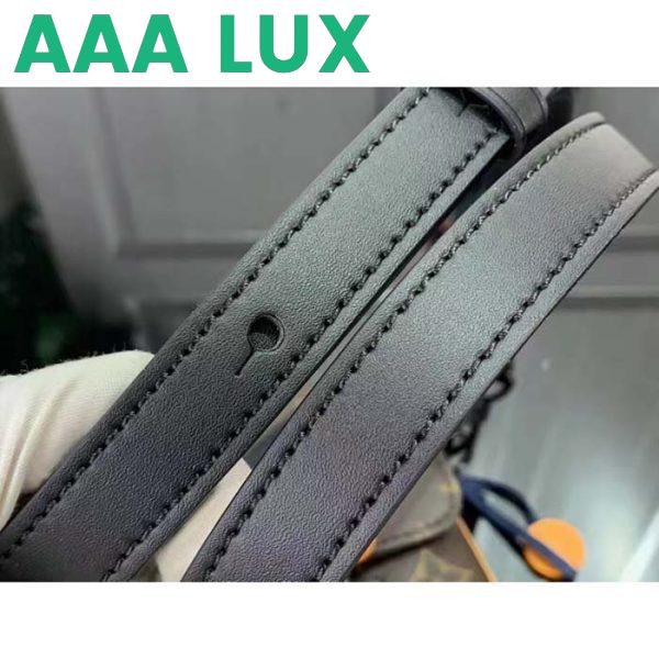 Replica Louis Vuitton LV Unisex S-Lock Vertical Wearable Wallet Radiant Sun Monogram Macassar Coated Canvas 12