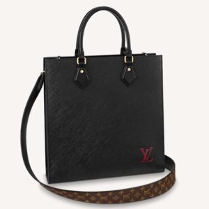 Replica Louis Vuitton LV Unisex Sac Plat PM Black Epi Grained Cowhide Leather 2