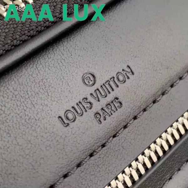 Replica Louis Vuitton LV Unisex Scott Messenger Damier Graphite Coated Canvas Cowhide Leather 8