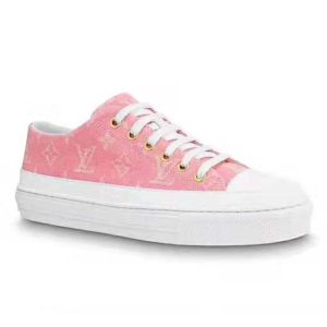 Replica Louis Vuitton LV Women Stellar Sneaker in Pink Monogram Denim 2