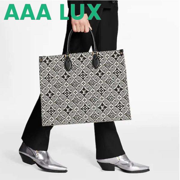 Replica Louis Vuitton LV Unisex Since 1854 OnTheGo GM Tote Gray Cowhide Leather 10
